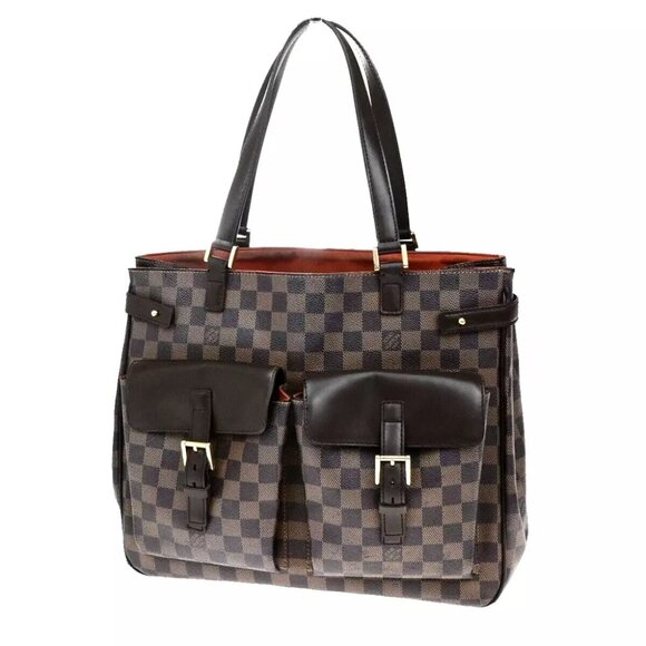 LOUIS VUITTON Uzes Shoulder Bag Damier Ebene Leather Brown France - Picture 1 of 16
